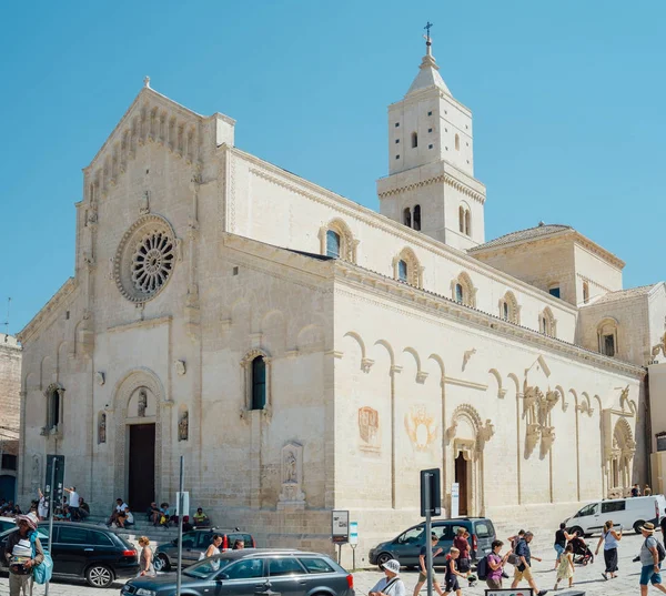Matera Agosto 2019 Cattedrale Della Madonna Della Bruna Sant Eustachio — Foto Stock