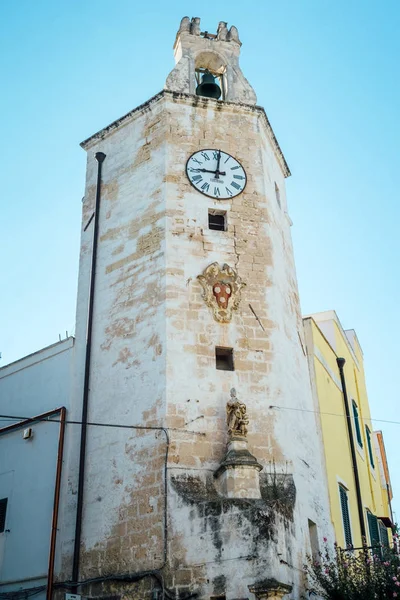 Monopoli Puglia Giovedì Agosto 2019 Torre Con Orologio — Foto Stock