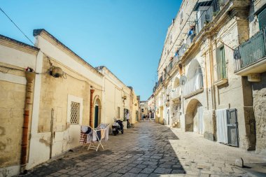 Matera İtalya tarihi merkezi Sokak - Avrupa kültür başkenti 2019