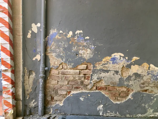 Widok Ulicy Vintage Kamień Teksturowane Ściany — Zdjęcie stockowe