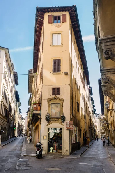 Florencia Italia Agosto 2020 Callejones Con Edificios Tiendas Centro Histórico — Foto de Stock