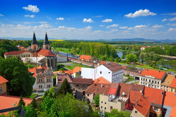 Roudnice Nad Labem Città Vicino Fiume Labe Elba Nella Repubblica — Foto Stock