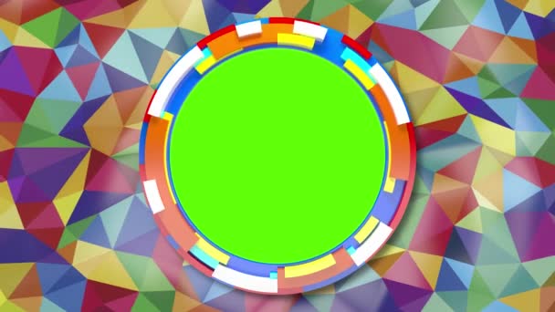 Fond Abstrait Triangles Différentes Couleurs Avec Écran Vert — Video