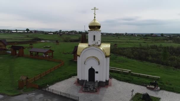 Old Chapel Russian Village — Stock Video