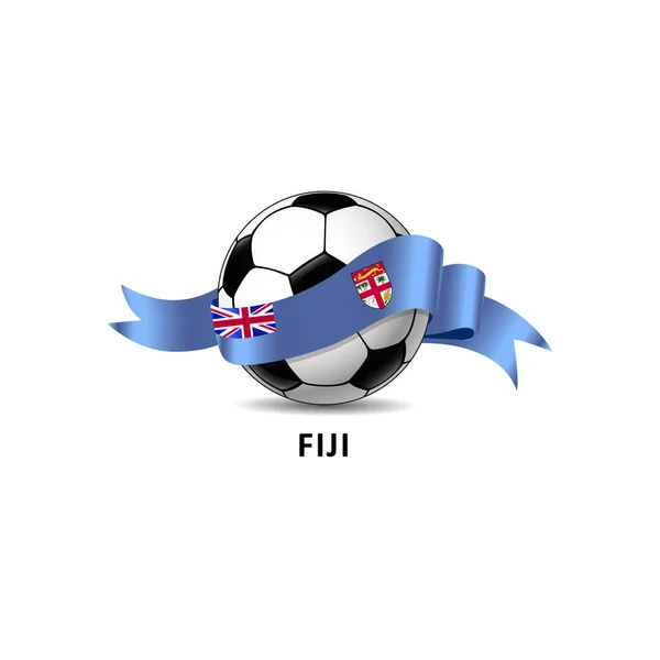 Vektor Illustration Eines Fußballballs Mit Der Fuji Flagge — Stockvektor