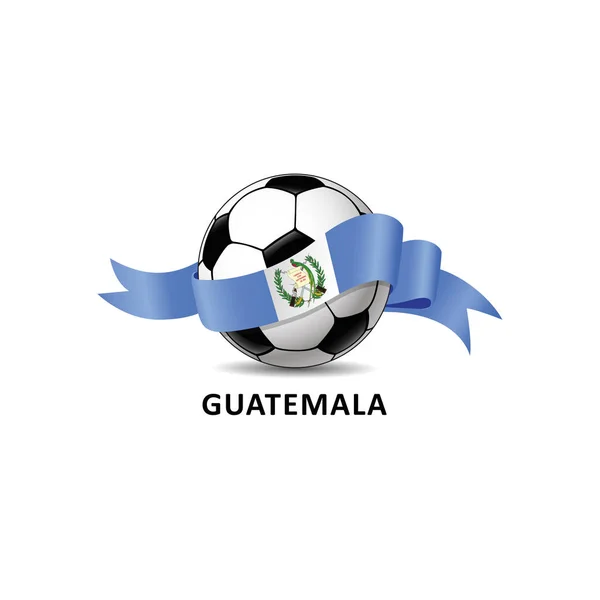 Illustration Vectorielle Ballon Football Avec Drapeau Guatemala — Image vectorielle