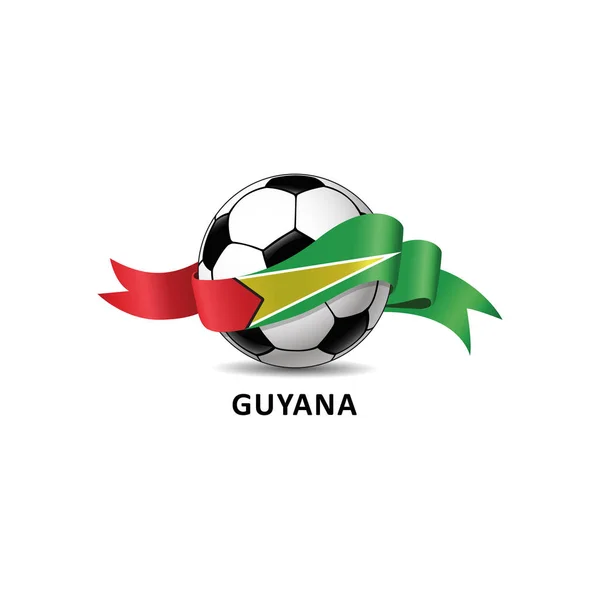 Vector Ilustracja Piłki Nożnej Piłki Nożnej Flagą Gutana — Wektor stockowy