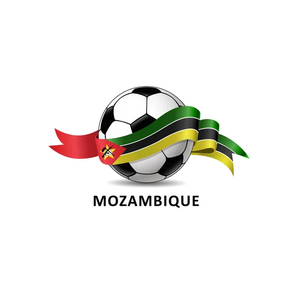 Vektorillustration Eines Fußballballs Mit Der Mosambikanischen Flagge — Stockvektor