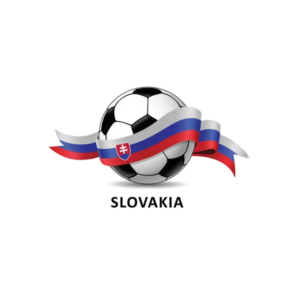 슬로바키아의 다채로운 흔적이 선수권 게임에 일러스트 디자인 초대장 전단지 포스터 — 스톡 벡터
