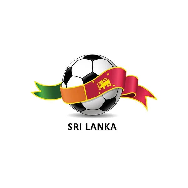 Srí Lanka Zászlaja Színes Trail Labdarúgó Vektoros Illusztráció Design Soccer — Stock Vector