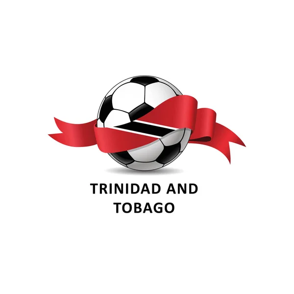 Vektoros Illusztráció Egy Focilabda Zászlóval Trinidad Tobago — Stock Vector