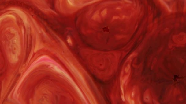 彩色油漆油墨爆炸扩散精神爆炸运动 柔和的颜色 抽象的构图 带镶边红色背景的丙烯酸纹理 — 图库视频影像