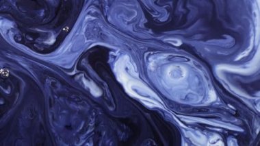 Soyut Renkli Boya Mürekkebi Patlaması Psikedelik Patlama Hareketi. yumuşak renkler, soyut kompozisyon. Mavi mermer zemin ile akrilik dokusu 