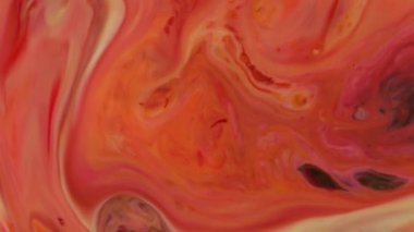 Soyut Renkli Boya Mürekkemi Difüzyon Psychedelic Blast Hareketi Patlayabilir. yumuşak renkler, soyut kompozisyon. Turuncu ve kırmızı ebru arka plan ile akrilik doku 