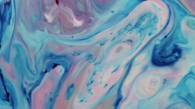 Soyut Renkli Boya Mürekkemi Difüzyon Psychedelic Blast Hareketi Patlayabilir. yumuşak renkler, soyut kompozisyon. Mavi beyaz ebru arka plan ile akrilik doku 
