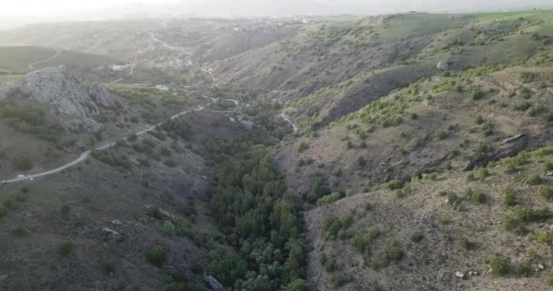 Valle Montañas Secuencias Drones Paso Montaña Pavo Brote Drones Las — Vídeos de Stock