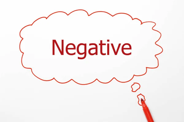 Negative Word Red Marker — Stock Photo, Image