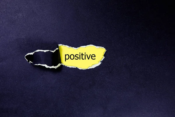 Positive Word Torn Paper — Stock Photo, Image