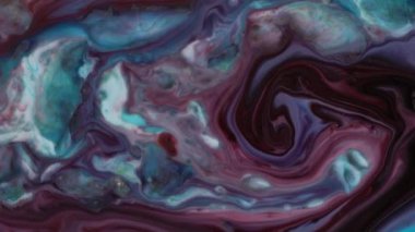 Soyut Renkli Boya Mürekkebi Patlaması Psikedelik Patlama Hareketi. yumuşak renkler, soyut kompozisyon. Mavi mermer zemin ile akrilik dokusu 
