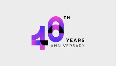 Gelecekçi Yıl Yıldönümü Mor Renk 48., 48. Mutlu Yıldönümü Basitlik, Geometrik ve Modern.