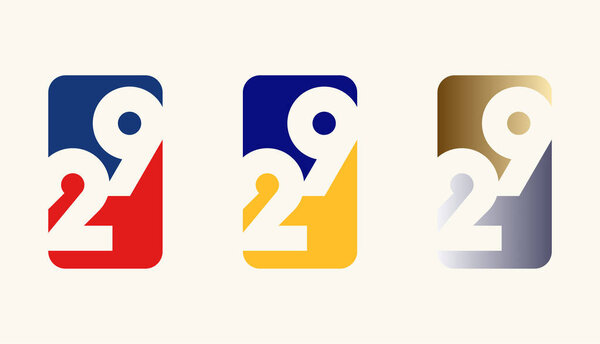 Collection of Card Design Number Anniversary 29th, 29th Happy Anniversary with Rectangle or Square shape in multiple colour variation.