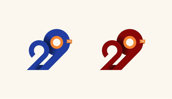 Minimalist Stripes Design Number 29th, 29th Happy Anniversary with Simplicity, Geometric and Modern.