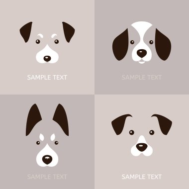 Köpek logosunu görmeniz gerekir. Köpek Icon set. Vektör çizim.