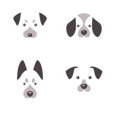 Köpek logosunu görmeniz gerekir. Köpek Icon set. Vektör çizim.