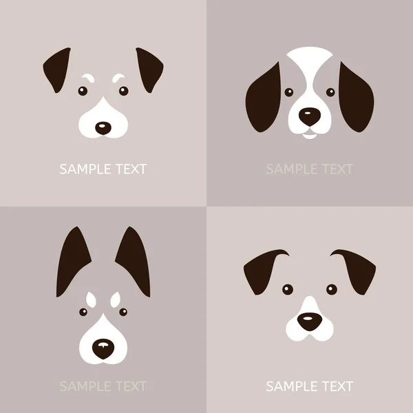 Dog logo. Dog icon set. Vector illustration. — Stock Vector