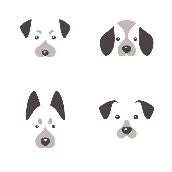 Logo del perro. Set de iconos de perro. Ilustración vectorial . — Vector de stock