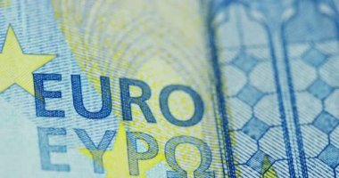 20 euro banknot video kadar kapatın 