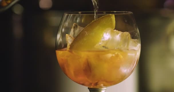 Een Professionele Bartender Bereidt Een Cocktail Drinken Voor Klanten Kroeg — Stockvideo