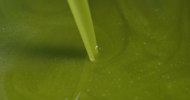 浇注橄榄油的特写 — 图库视频影像