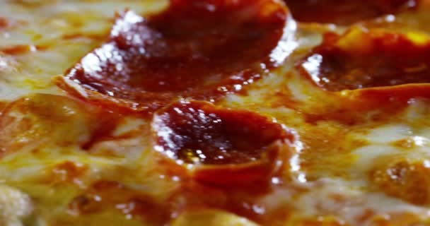 Wysokiej Jakości Pizza Typowe Włoskie Potrawy Sera Mozzarella Sos Świeżych — Wideo stockowe