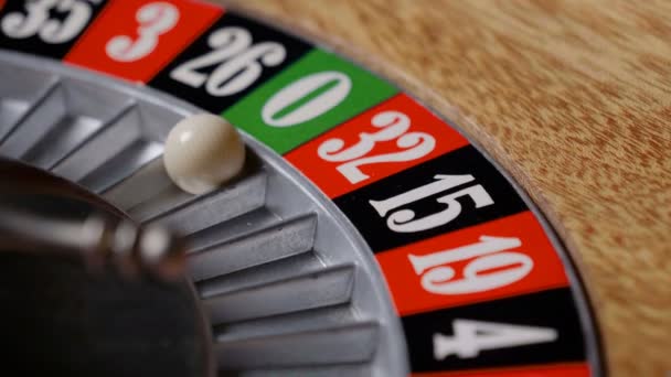 Macro Opname Van Een Roulette Een Casino Waar Bal Naar — Stockvideo