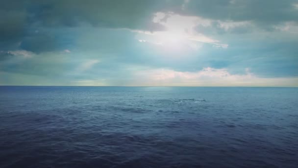 Воздушная Часть Моря Живописным Видом Облака Вид Воздуха Ландшафт Италии — стоковое видео