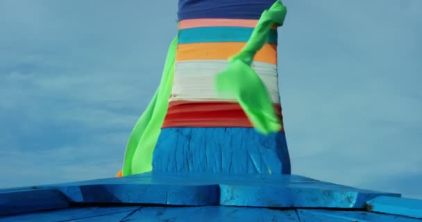 Thaise Kleuren Caraibische Luchtfoto Bekijken Van Strand Paradijs Met Geen — Stockvideo