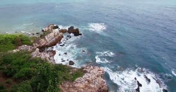 Colori Tailandesi Caraibici Vista Aerea Del Paradiso Sulla Spiaggia Senza — Video Stock