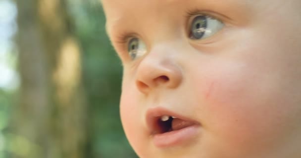 Лучшие Моменты Жизни Любящая Счастливая Молодая Мать Обнимает Своего Ребенка — стоковое видео