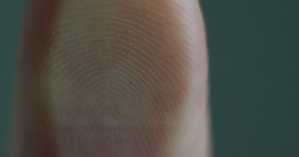 Elaborazione Digitale Futuristica Dello Scanner Impronte Digitali Biometriche Concetto Sorveglianza — Video Stock