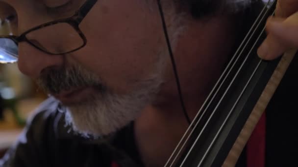 Maître Violon Professionnel Fait Violon Ses Propres Mains Utilise Une — Video