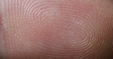Biyometrik parmak izi tarayıcısının gelecekteki dijital işlemcisi. Dijital programların izlenmesi ve güvenlik taraması ve parmak izi biyometrisi kavramı. Siber gelecekçi uygulamalar.