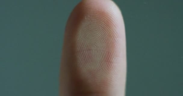 Futuristische Digitale Verarbeitung Biometrischer Fingerabdruckscanner Konzept Der Überwachung Und Sicherheitsüberprüfung — Stockvideo