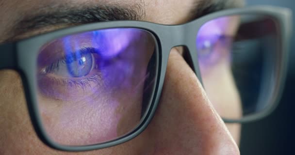 Borsa Artar Gerçeklik Teknoloji Borsa Finans Dalga Satırlarında Seyir Gözlüklü — Stok video
