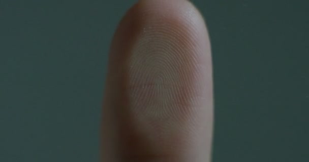 Futuristisk Digital Behandling Biometrisk Fingeravtrycksläsare Begreppet Övervakning Och Säkerhetsskanning Digitala — Stockvideo