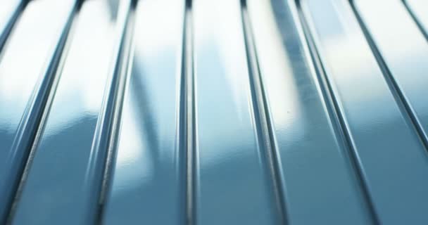 Macro of a window frame,a door, window or blinds,with the details on the handles or on its hinges,the frame can be wood,aluminum,with thermal insulation.Concept:construction,energy conservation,design — Stock Footage Macro Window Frame Door Window Blinds Details Handles Its Hinges Royalty Free Stock Video