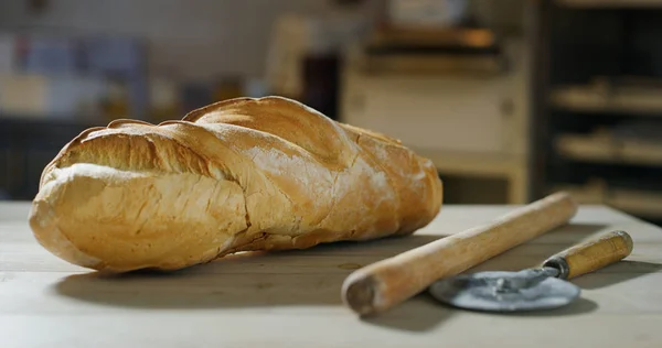 Komposisi Roti Panggang Segar Buatan Sendiri Pada Saat Ini Roti — Stok Foto
