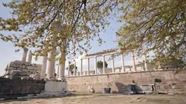 Pergamon ancient city - 4k image of the Pergamon ancient city in Izmir Bergama