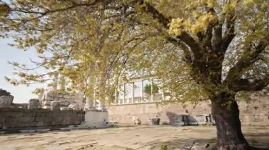 Pergamon ancient city - 4k image of the Pergamon ancient city in Izmir Bergama