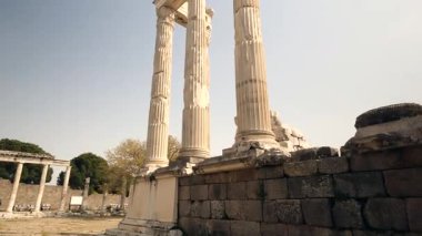 Pergamon ancient city - 4k image of the Pergamon ancient city in Izmir Bergama